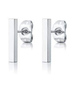 T-Bar oorbellen Dames Edelstaal Staaf Zilverkleurig