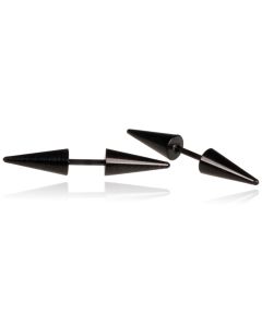 Titanium Stud oorbellen Spikes Zwart
