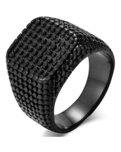 Titanium Zegelring heren Zwart