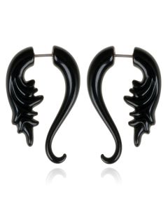Tribal bone oorbellen Black Tail