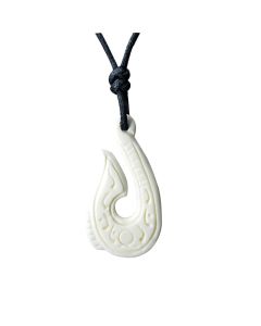 Tribal Bone touw ketting Fishhook