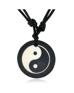 Tribal Yin Yang kettinghanger met Waxkoord