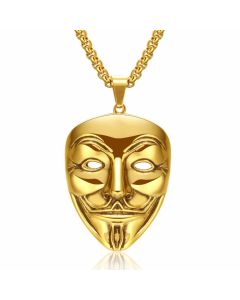V for Vendetta kettinghanger Goudkleurig