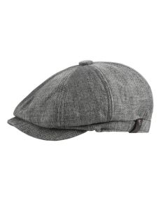 Vintage Stijl Donkergrijze Katoenen Baret voor Heren