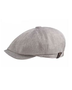 Vintage Stijl Lichtgrijze Katoenen Baret voor Heren