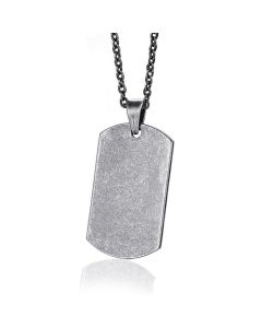 Vintage Dogtag kettinghanger met Jasseron ketting