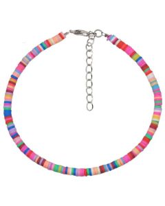 Vrolijke Enkelband met 4mm Kralen - Multicolor