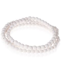 Witte houten kralen ketting 90cm