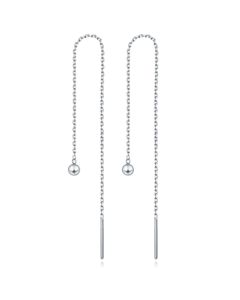 Zilverkleurige Dames Ketting Oorbellen met Bal