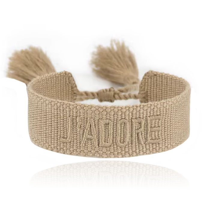 Deja J&apos;adore Gevlochten Armband - Beige afbeelding