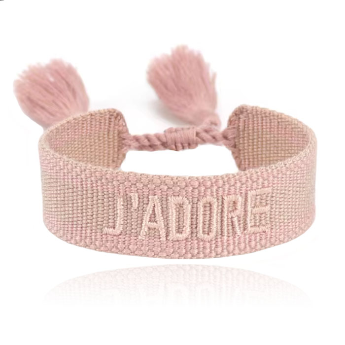 Deja J&apos;adore Gevlochten Armband - Oudroze afbeelding
