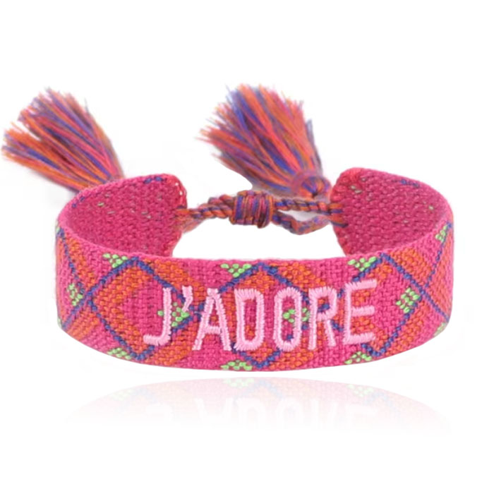 Deja J&apos;adore Gevlochten Armband - Roze afbeelding