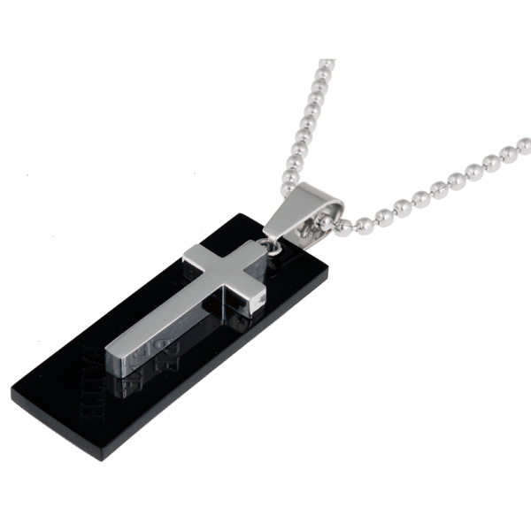 Lgt Jewels Kettinghanger Edelstaal Hope Love Faith Black lgt jewels kopen in de aanbieding