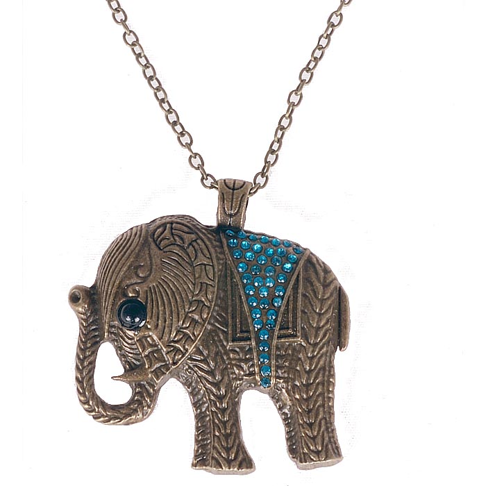 Fashion Ketting Chrystal Elephant Blue huismerk kopen in de aanbieding Fashion Ketting Chrystal Elephant Blue huismerk kopen in de aanbieding