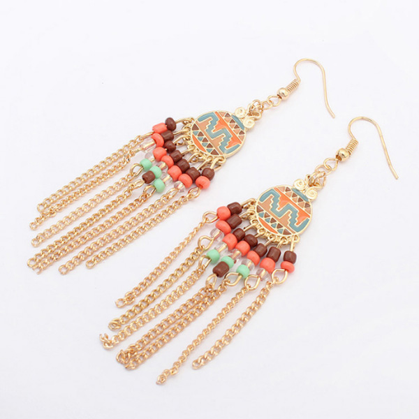 Fashion Oorbellen Bohemian Colored Beads huismerk kopen in de aanbieding