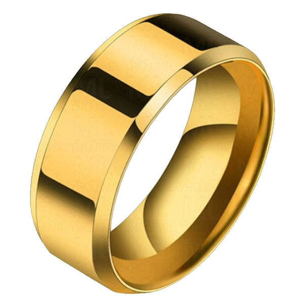 Heren ring Titanium Goudkleurig 8mm-18mm afbeelding 3
