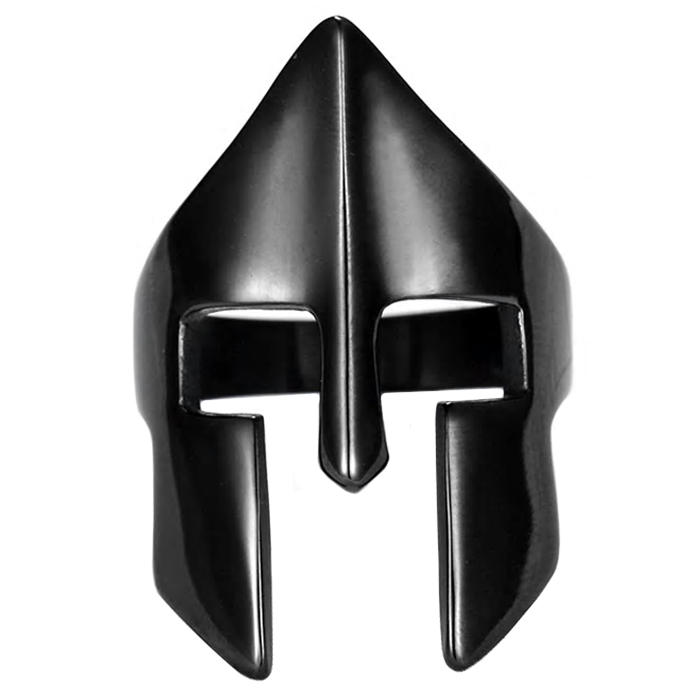Herenring edelstaal Spartan Mask Black-18mm afbeelding 3