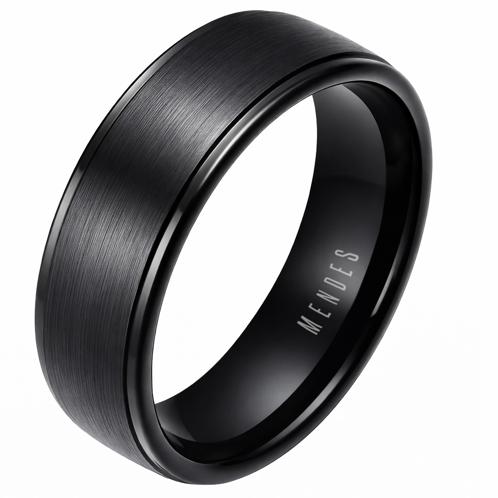 Herenring Wolfraam Zwart 8mm-21.5mm afbeelding 1