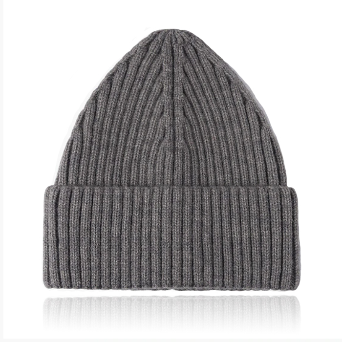 Korte Beanie Muts - Grijs afbeelding