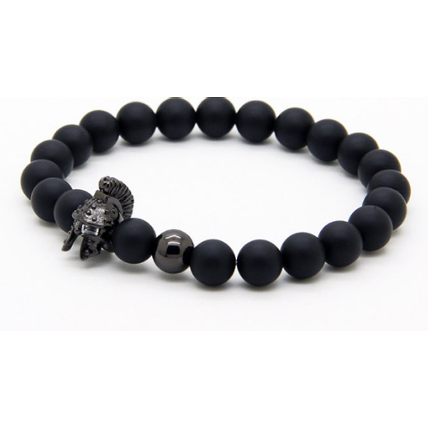 Memphis Kralen Armband Mannen Agaat Roman Warrior Black memphis kopen in de aanbieding
