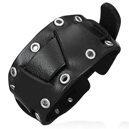 Leren Armband Black Buckle Wristband huismerk kopen in de aanbieding