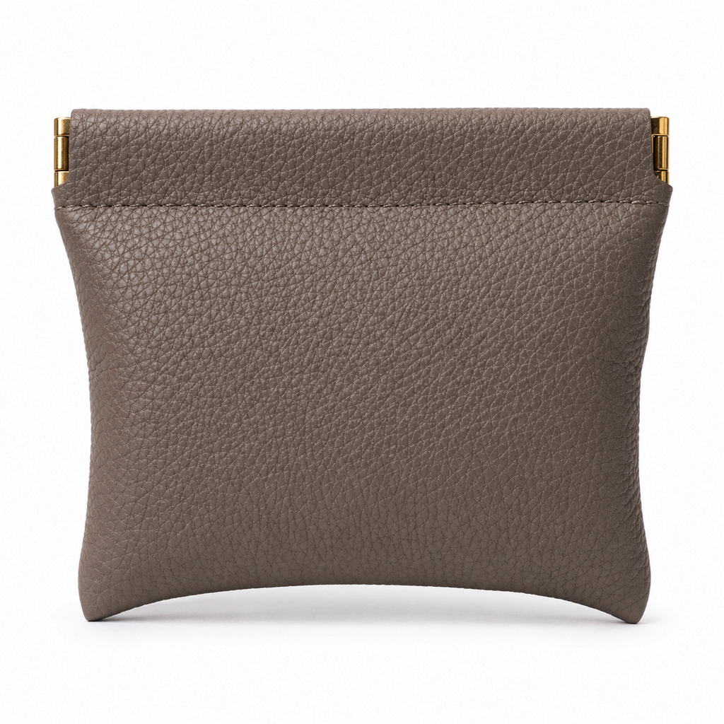 LGT JWLS Taupe Zelfsluitende Mini Portemonnee van PU Leer Hoog Model