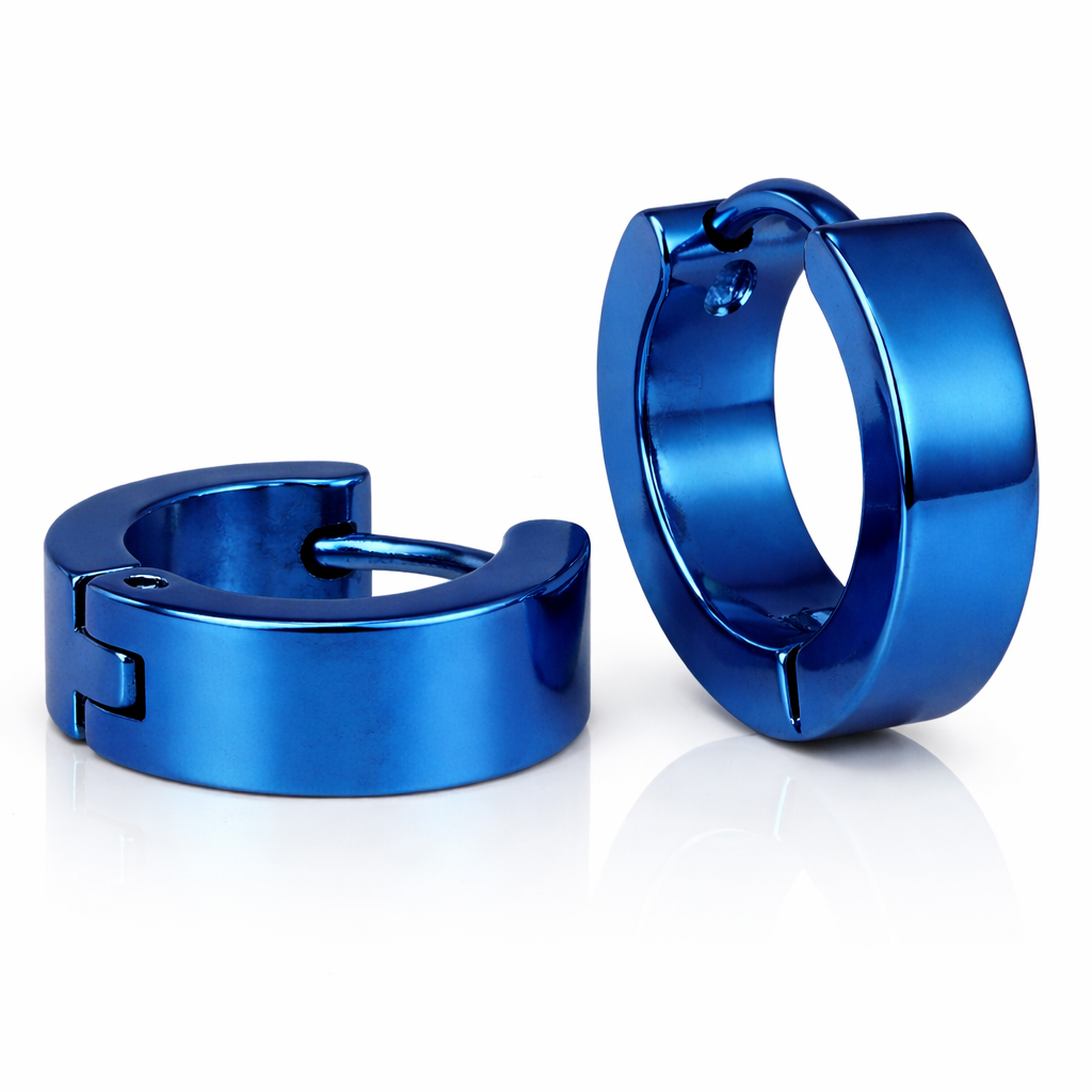 LGT Jewels Oorringen Edelstaal Blauw