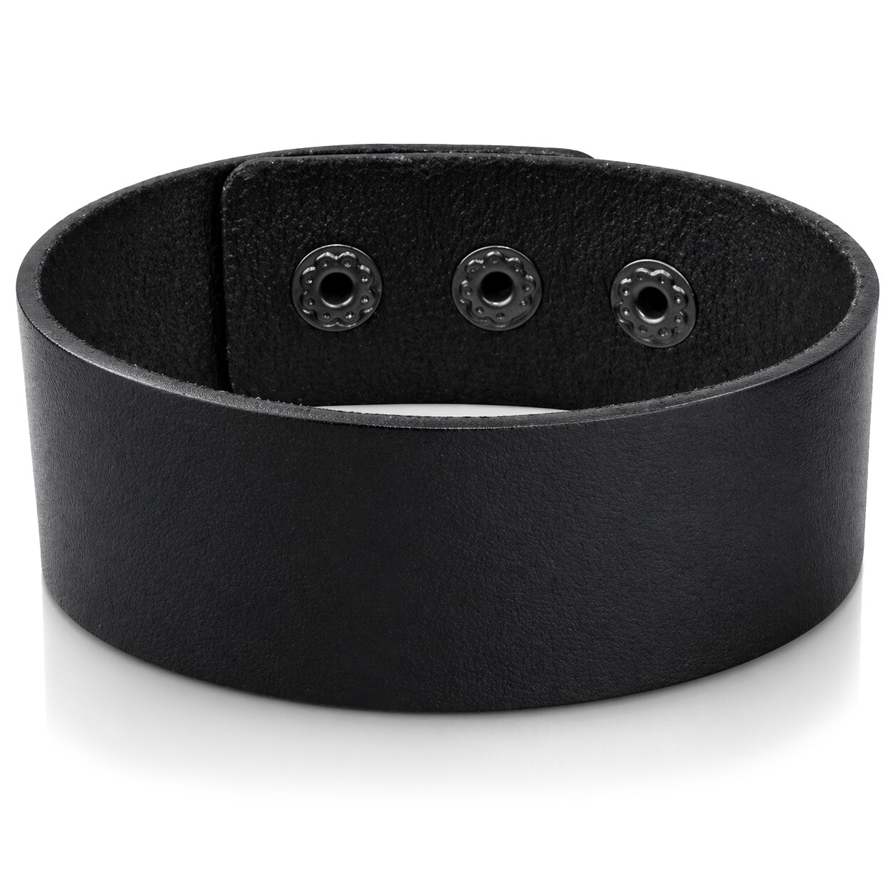 LGT JWLS Verstelbare Leren Armband in Zwart - Vintage