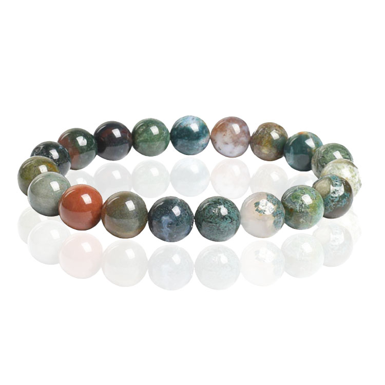 Memphis Natuursteen Armband 10mm - Indian Agate