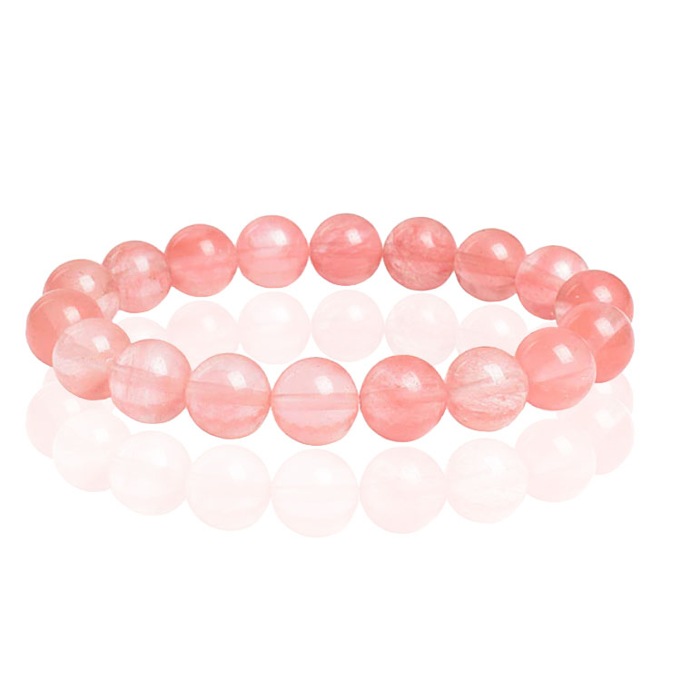 Memphis Natuursteen Armband 10mm - Watermelon Crystal