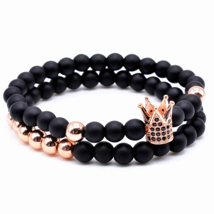 Memphis kralen armband Agaat Crown Rose afbeelding 1