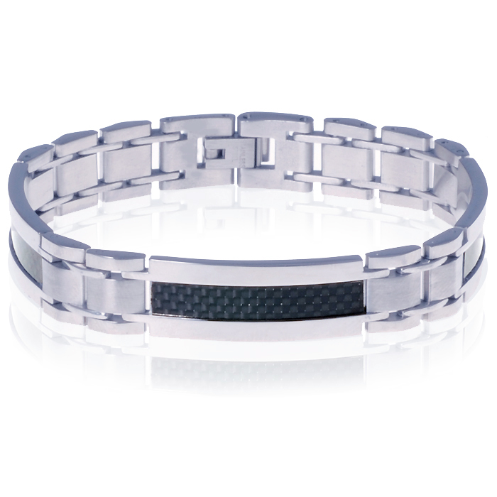 Mendes Edelstaal Heren Armband Carbon mendes kopen in de aanbieding