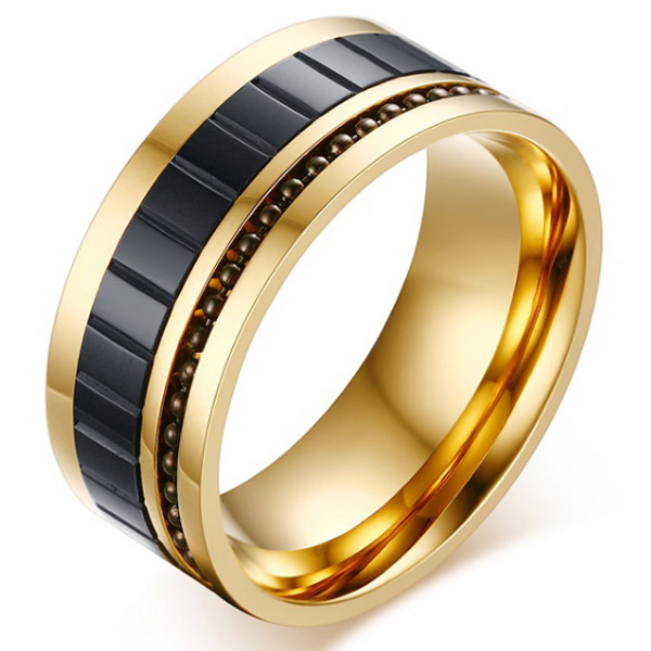 Mendes Herenring Titanium Black Gold mendes kopen in de aanbieding