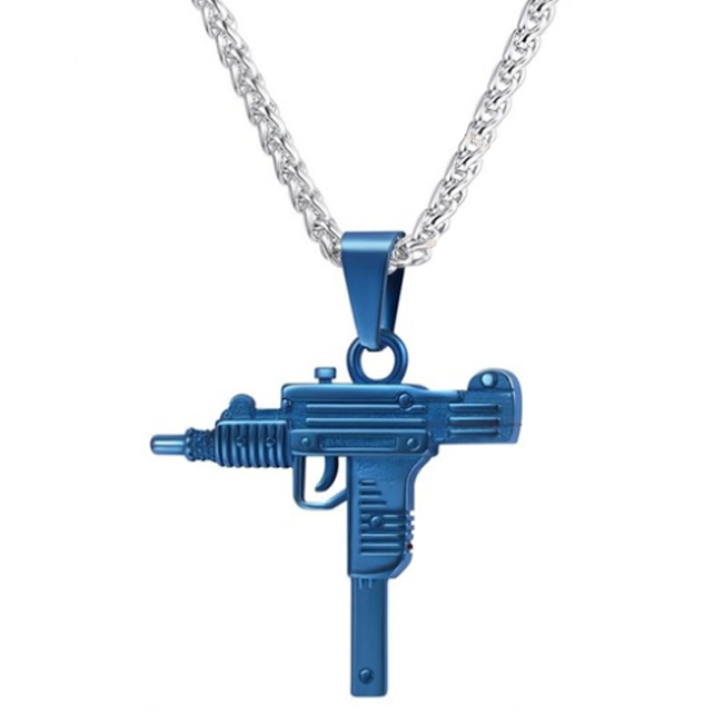 Mendes Kettinghanger Edelstaal Uzi Blue mendes kopen in de aanbieding