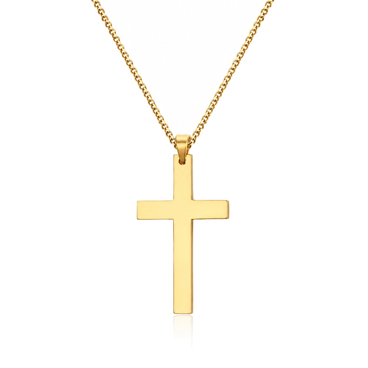 Mendes Kruis kettinghanger Cuban Link Goudkleurig