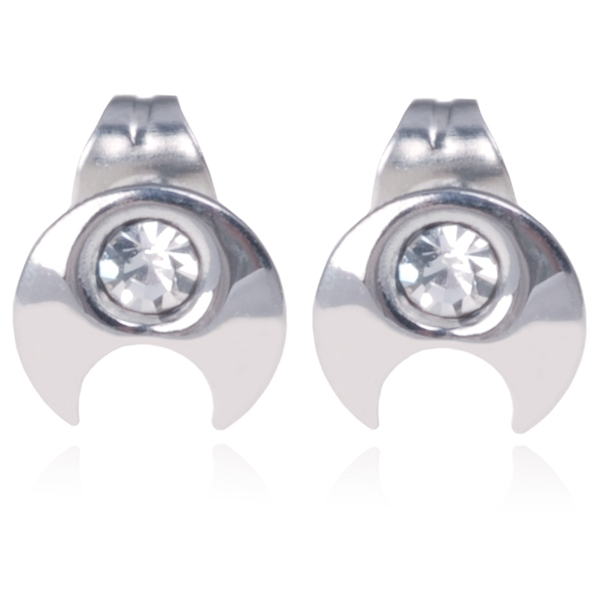Moon Stud Oorbellen Edelstaal Zirkonia huismerk kopen in de aanbieding Moon Stud Oorbellen Edelstaal Zirkonia huismerk kopen in de aanbieding