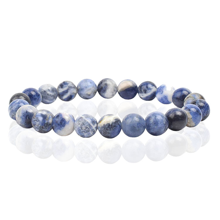 Natuursteen Armband met 8mm Kralen Memphis Sodalite