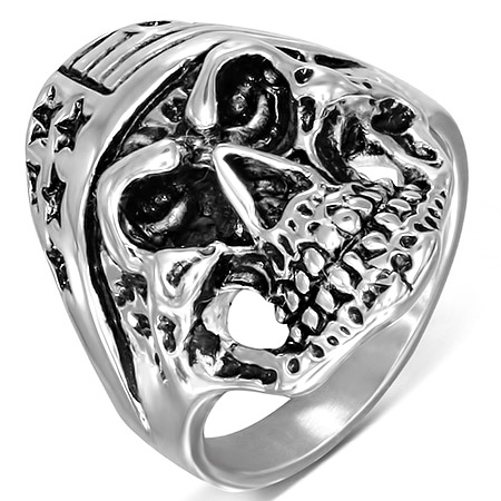 Rvs Heren Ring Skull Soldier huismerk kopen in de aanbieding