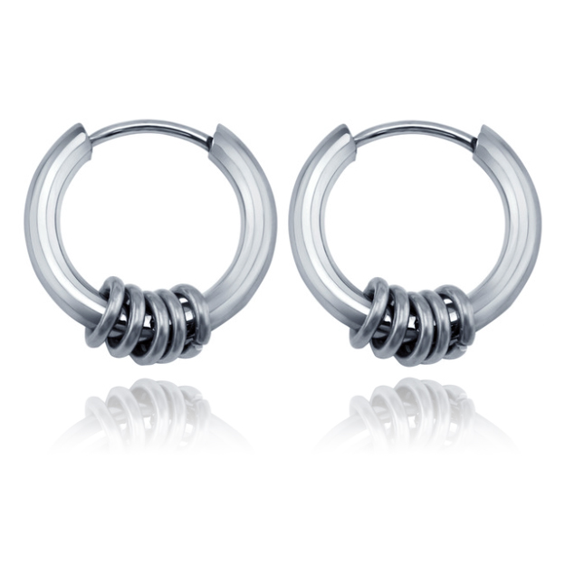 Stalen creolen Flexible Rings Silver-18mm afbeelding 3