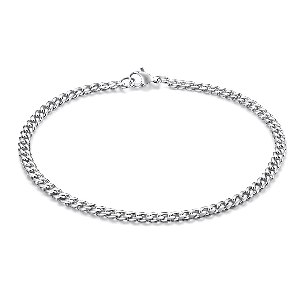 Stalen heren armband LGT JWLS Gourmet schakel Zilverkleurig 3mm-18cm