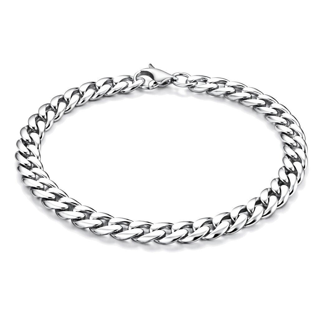 Stalen heren armband LGT JWLS Gourmet schakel Zilverkleurig 5mm-21cm afbeelding 1