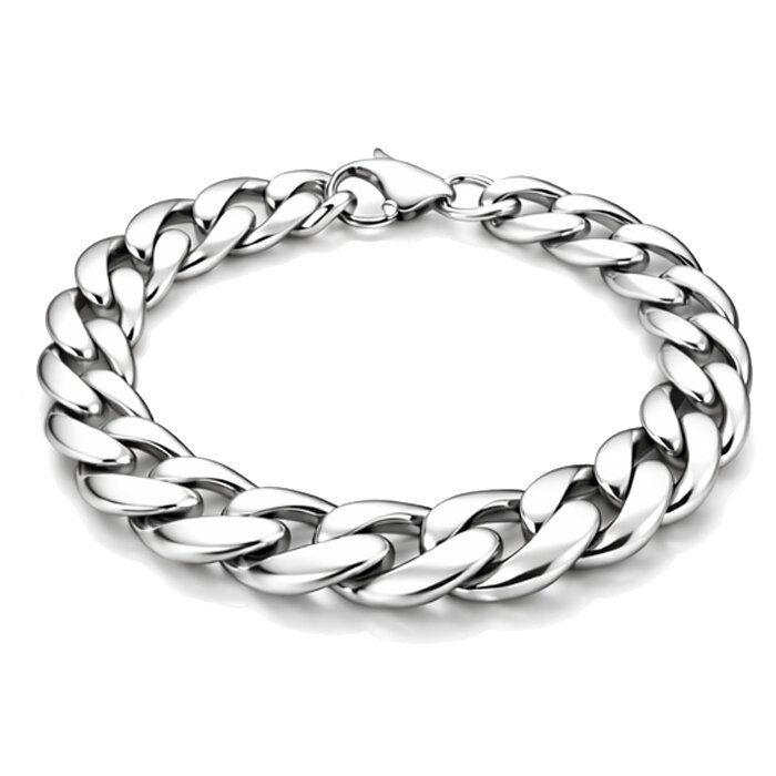 Stalen heren armband LGT JWLS Gourmet schakel Zilverkleurig 11mm-18cm afbeelding