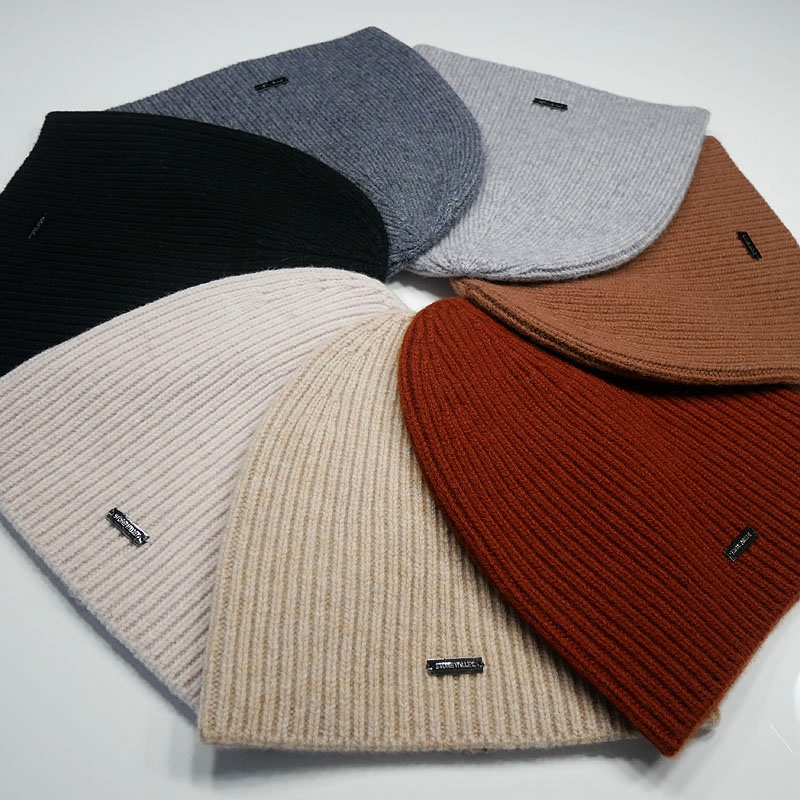 Stone Valley Gebreide Beanie zonder Omslagrand in Grijs afbeelding 3