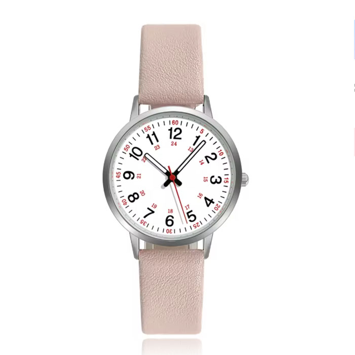 Trendy horloge met zlicht roze band afbeelding