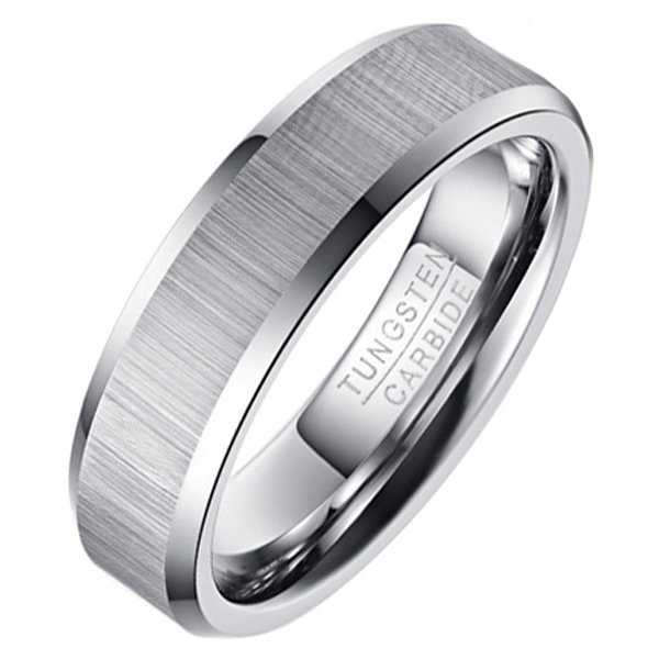 Wolfraam heren ring Geborstels Mat 6mm-19mm afbeelding 3
