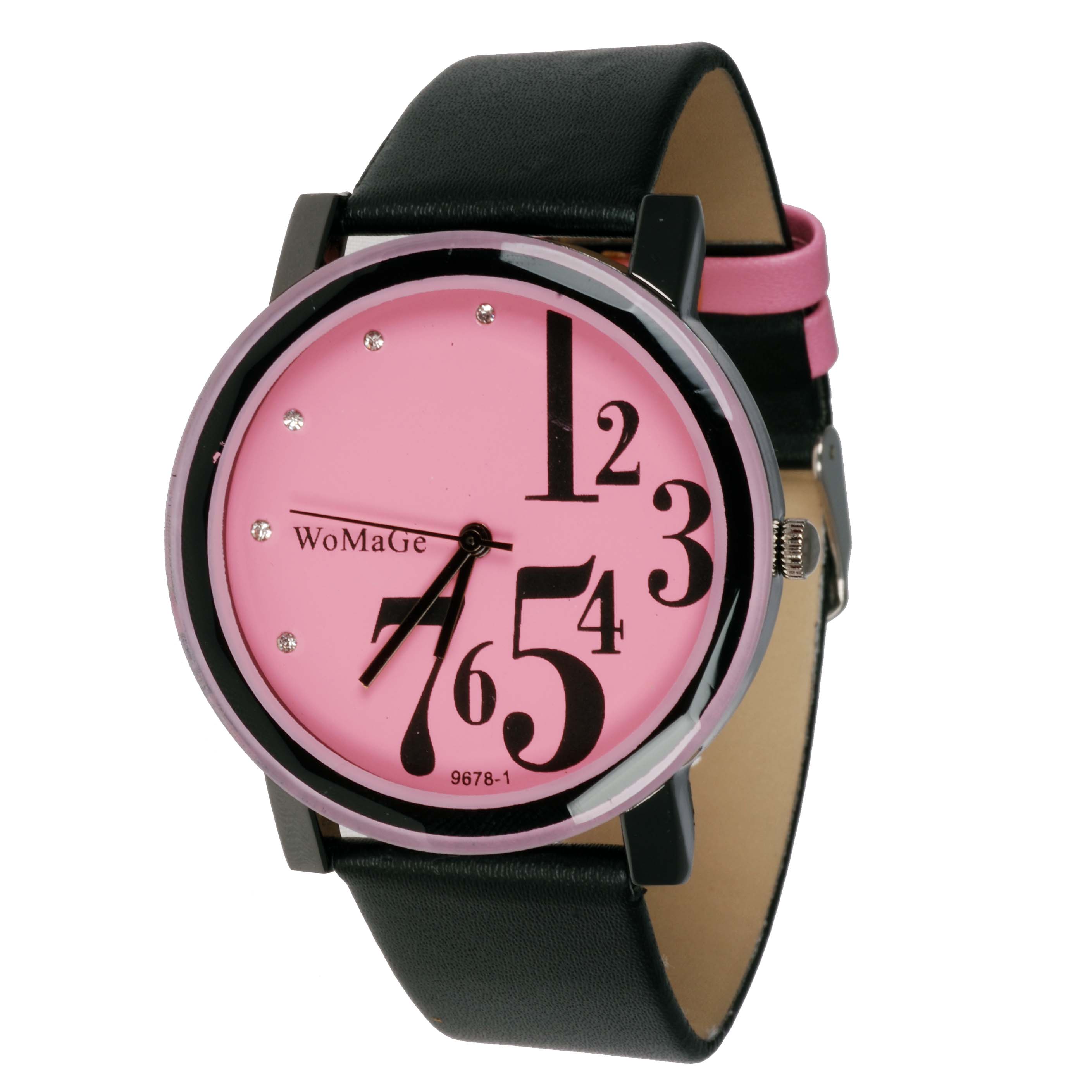 LookingGoodToday, Womage Fashion horloge Roze Zwart