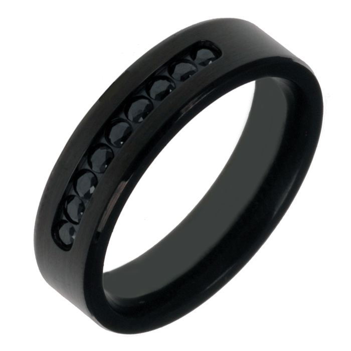 Zwarte Heren Ring Mendes Edelstenen mendes kopen in de aanbieding